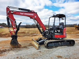 12,000 lbs Mini Excavator, Hydraulic Thumb, 4-Way Dozer Blade, Rental Yanmar Model ViO55-6A-4