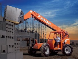 42' Lift Height, Rent Telehandler Extending Boom Forklift, 6,000 lbs Capacity, SkyTrak Model 6042