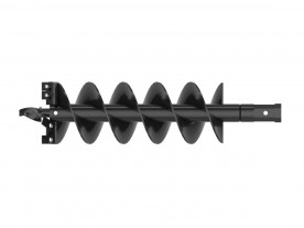 12" x 48" Heavy Duty Skid Steer Post Hole Auger Bit Rental, 2" Hex