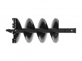 18" x 48" Heavy Duty Rental Skid Steer Post Hole Auger Bit, 2" Hex