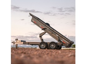 14' Low Profile Rental Dump Trailer, 14,000 lbs GVWR, RawMaxx Model GDX14BP14K