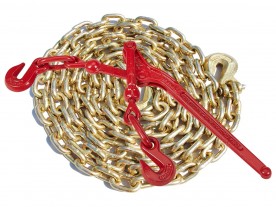 3/8" x 16' Rental Equipment Transport Chain & Binder