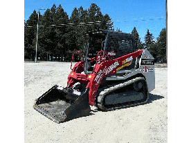 8,800 lbs Compact Track Loader Rental, Open ROPS, 2-Speed Travel, 74 HP, Takeuchi Model TL8R2
