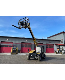 19' Lift Height, Rotating Forks, Telehandler Extending Boom Forklift, 5,000 lbs Capacity, Gehl Model RS5-19-3