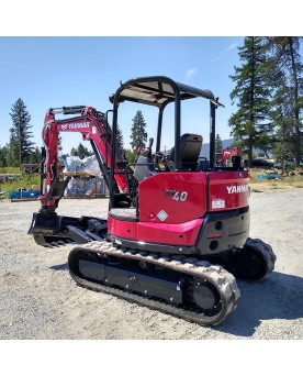 9,500 lbs Mini Excavator, Canopy, 6-WAY ANGLE DOZER BLADE, Hydraulic Thumb, Yanmar Model SV40-4