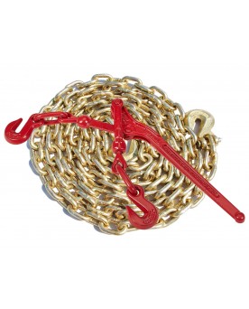 3/8" x 16' Rental Equipment Transport Chain & Binder
