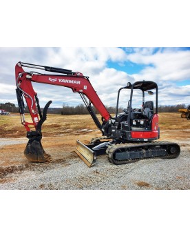 12,000 lbs Rental Mini Excavator, Hydraulic Thumb, 4-Way Dozer Blade, Yanmar Model ViO55-6A