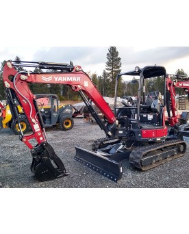 8,000 lbs. Rental Mini Excavator, Hydraulic Thumb, 4-Way Dozer Blade, Yanmar Model ViO35-6A-6