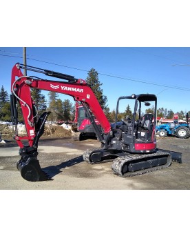 12,000 lbs Mini Excavator Rental, Hydraulic Thumb, 4-Way Dozer Blade, Yanmar Model ViO55-6A
